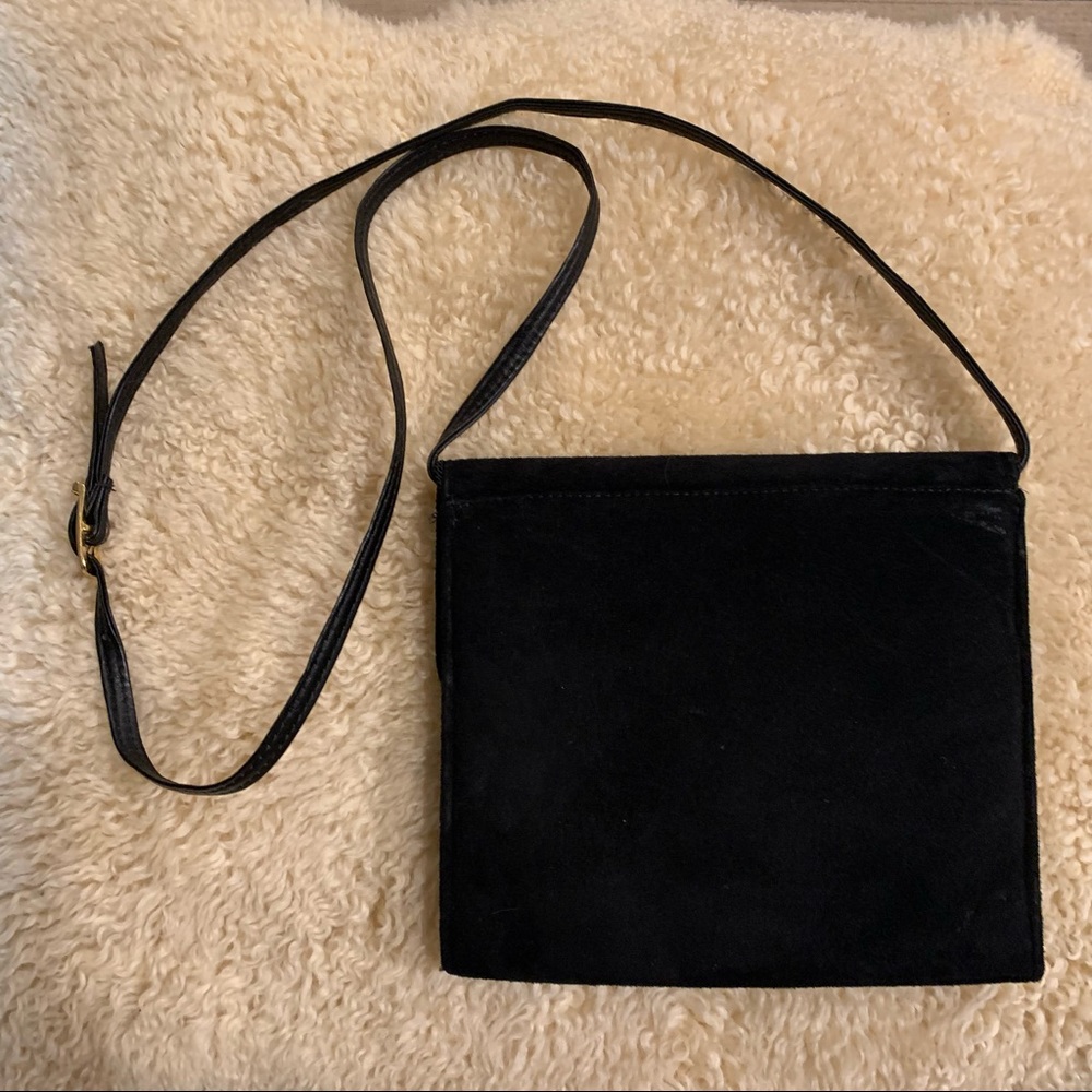 Vintage R.J. GRAZIANO Black Shoulder Bag with Jeweled Accent - Picture 5 of 13